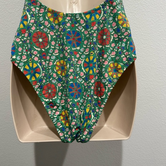 RHODE x Target "Zinnia" Halter One Piece Swimsuit High Leg Cheeky V-Neck Size XL - Picture 6 of 12